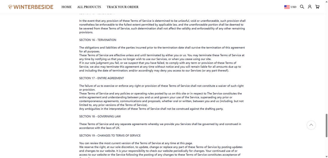 Winterbeside.com scam