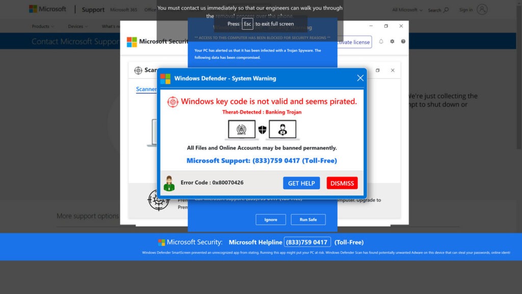 windows display service.com malware 1