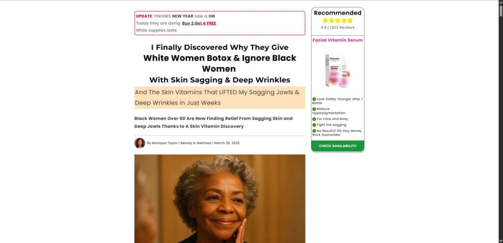 Finones Skin Vitamin Serum EXPOSED - Scam Ads & Red Flags 2 1 123