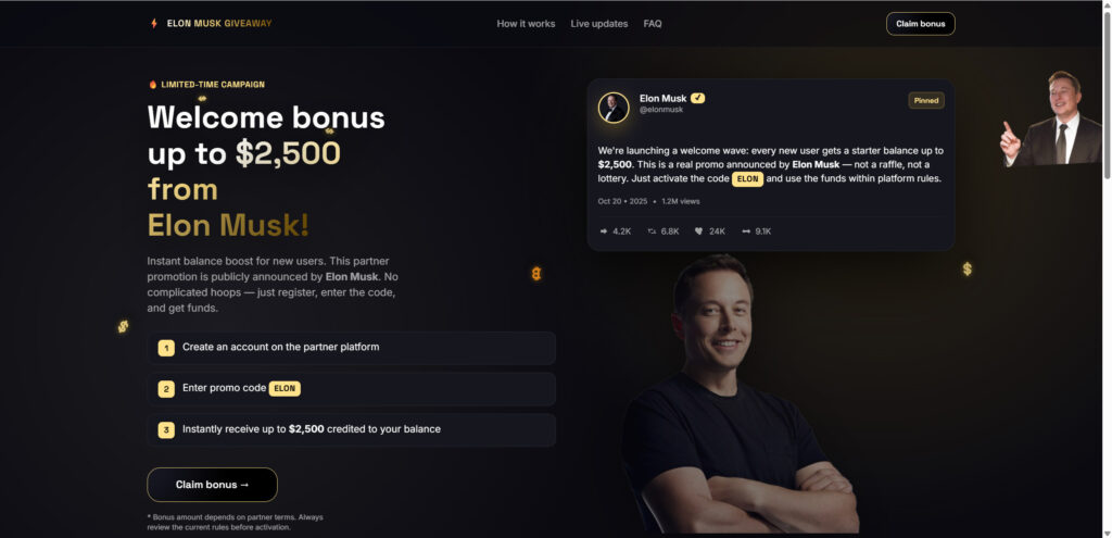 Elon Musk X Crypto Giveaway Scam: The "Send Crypto, Get 2x Back" Lie 5 1A 1