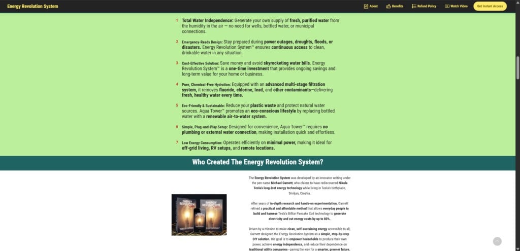 Energy Revolution System Scam EXPOSED: The Buried Tesla Blueprint Con 4 3 21