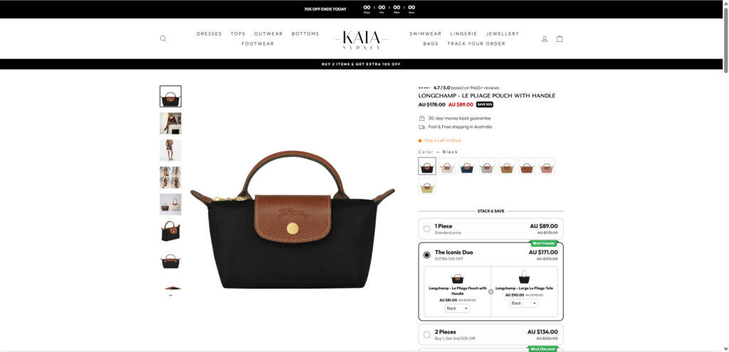 Kaia Sydney Bags Sale Scam - Stay Away From This Site 3 6 3