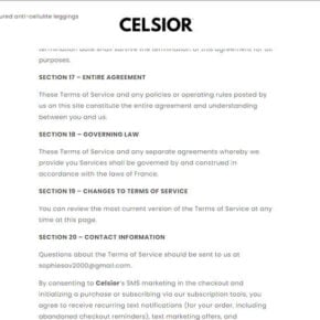 Celsior shop.com scam 1