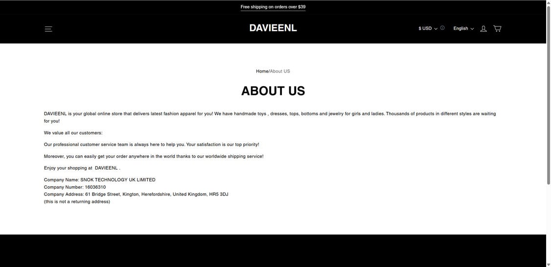 Davieenl.com scam