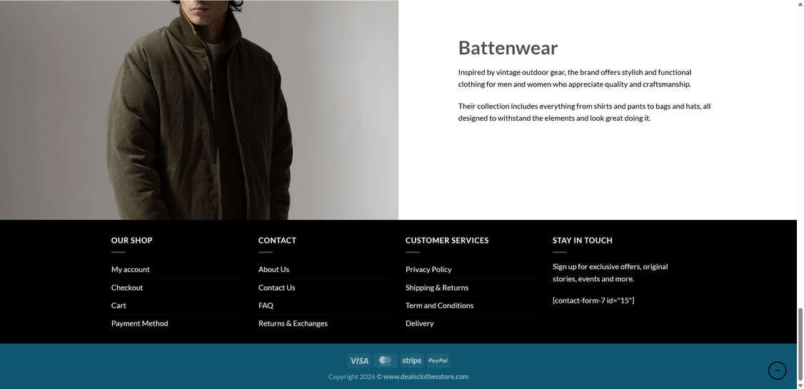 Dealsclothesstore.com scam 3