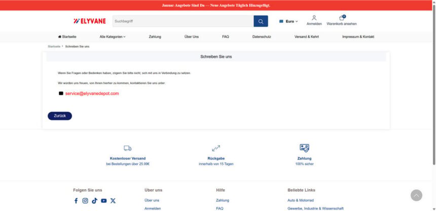Elyvanedepot.com scam 2