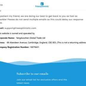 Freeoptimistic.com scam 2