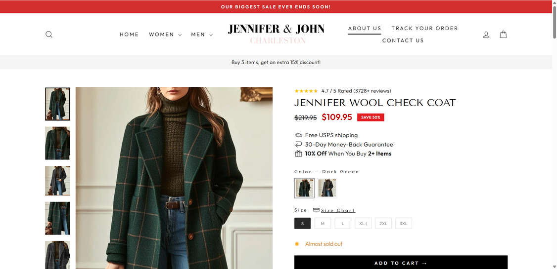 JenniferJohn-Charleston.com Scam Store: What You Need To Know 1 Jenniferjohn-charleston.com scam