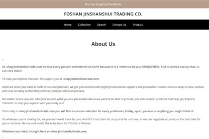 Jinshanshuitrade.com scam 2