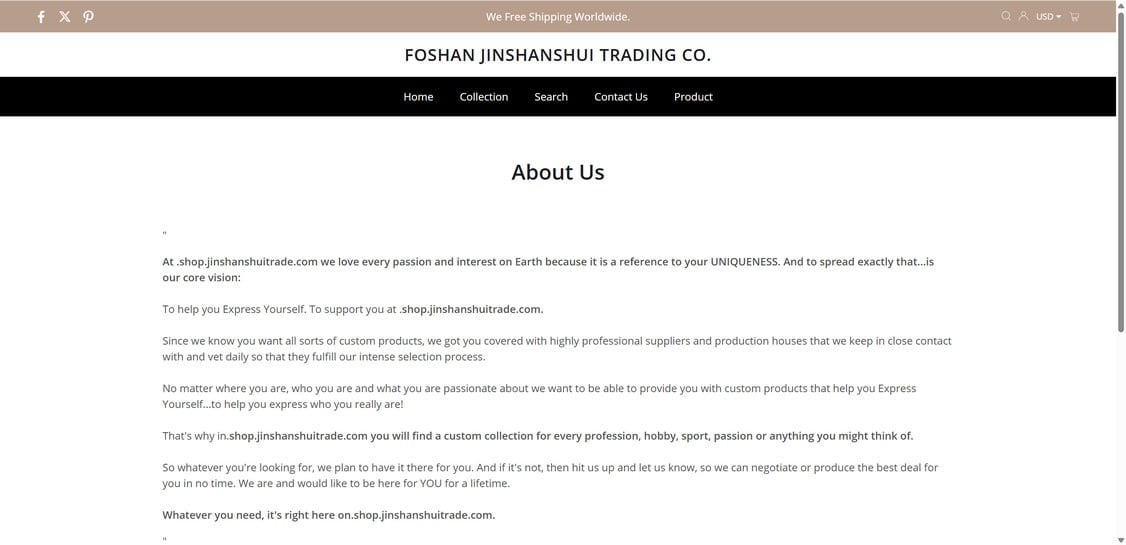 Jinshanshuitrade.com scam 2