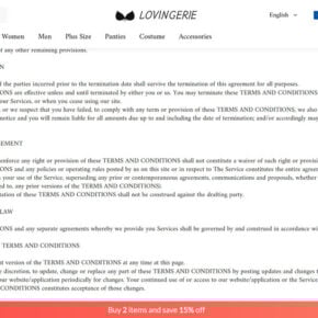 Lovingerie.com scam 1