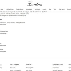 Luninss.com scam 1