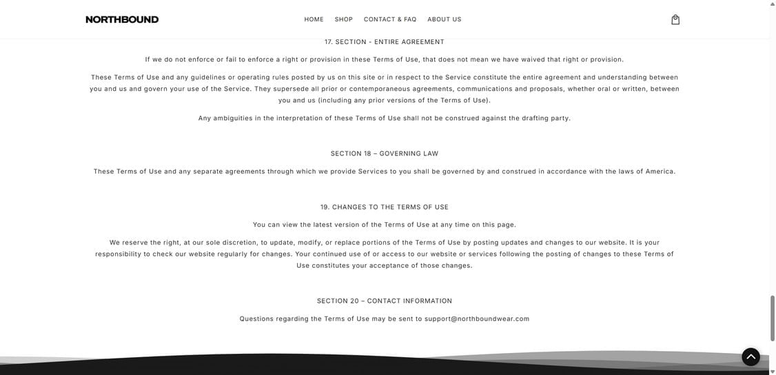 Northboundwear.com scam 2