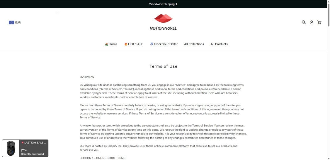 Notionnovel.com scam 2