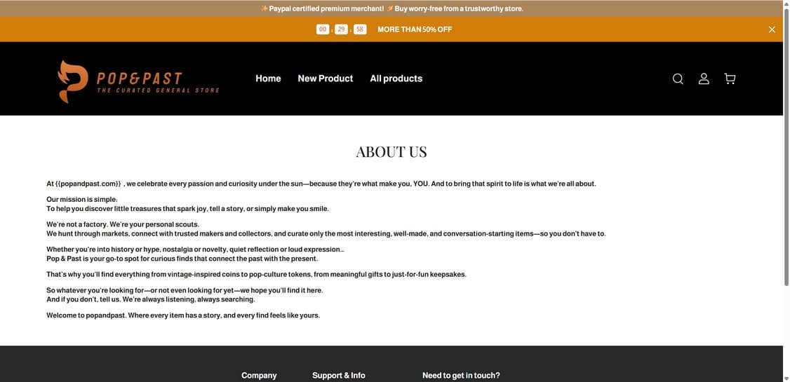 Popandpast.com scam 2