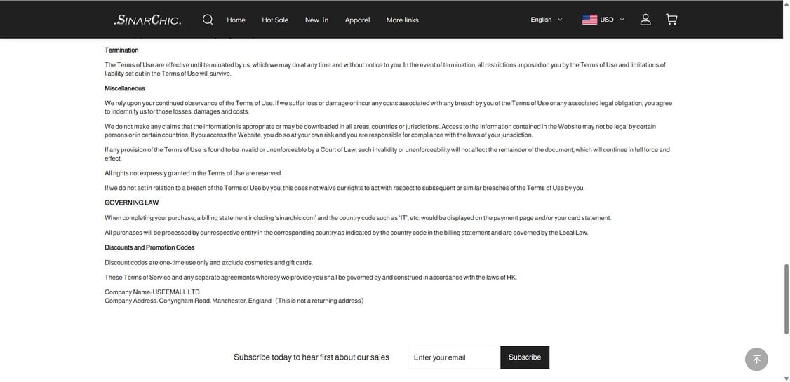 Sinarchic.com scam 1