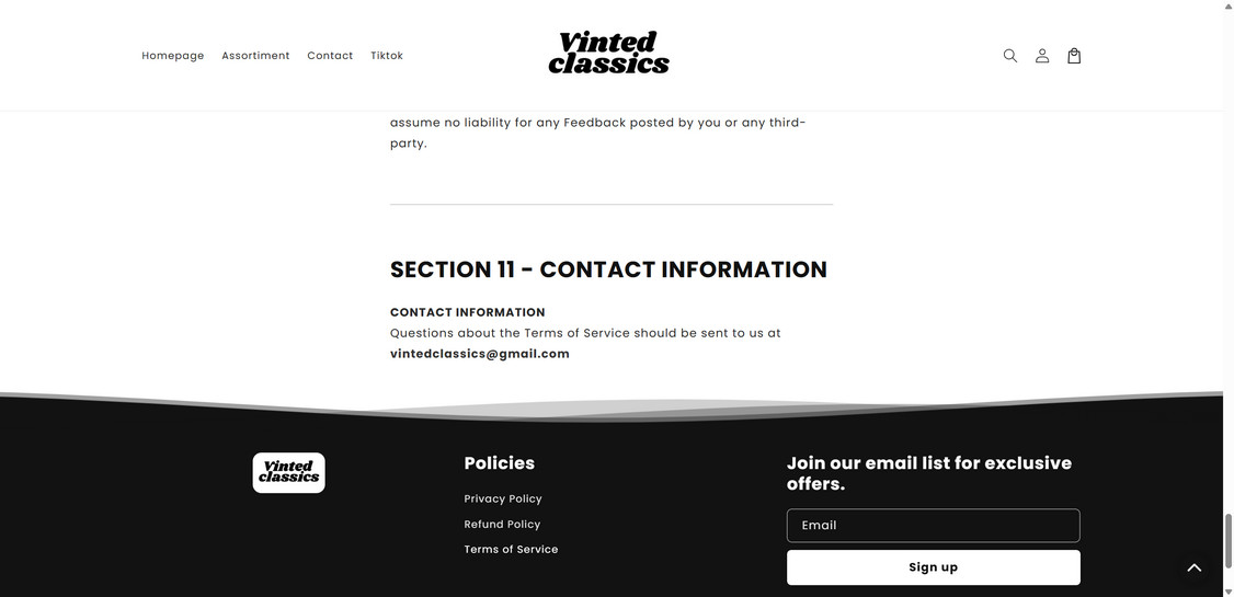 Vintedclassics.com scam