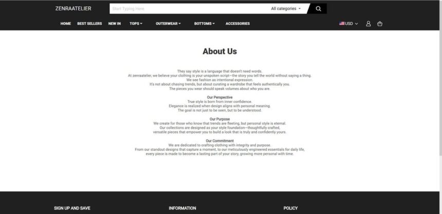 ZenraAtelier.com scam 2