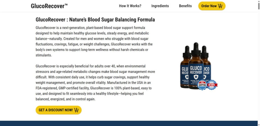 Gluco Recover Drops Supplement EXPOSED – Scam Ads & Red Flags 1 1 121