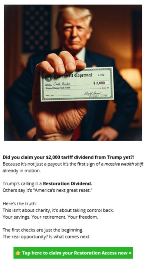 Beware the FAKE $6000 Trump Tariff Refunds - Scam EXPOSED 1 1 130