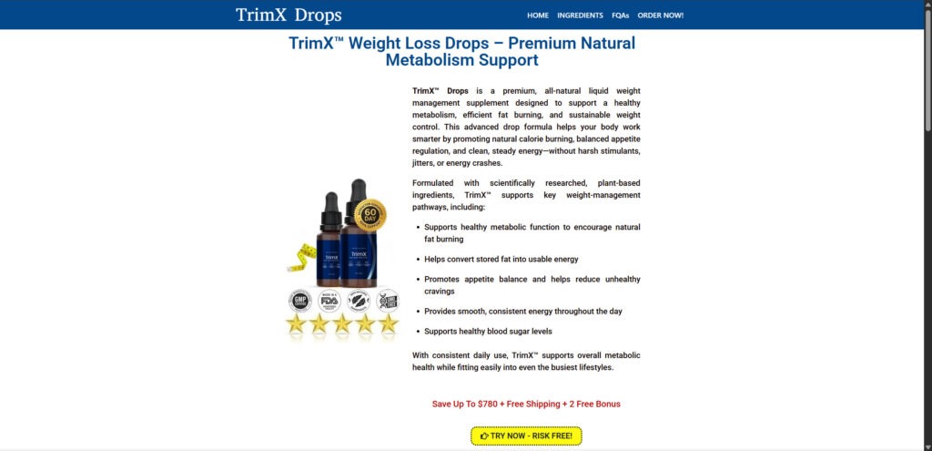 TrimX Drops Supplement EXPOSED – Scam Ads & Red Flags 1 1 6