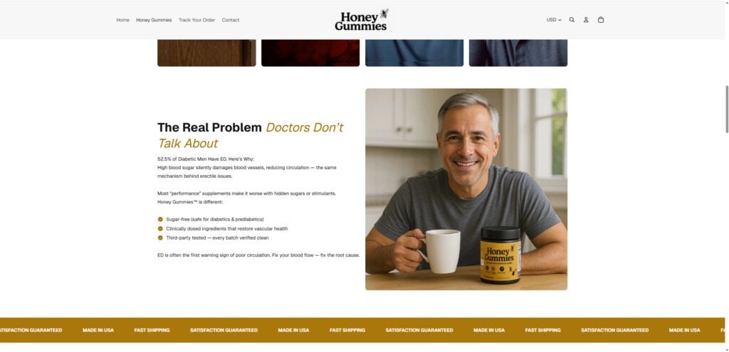 Honey Gummies Vitality Booster EXPOSED– Scam Ads & Red Flags 5 3 2