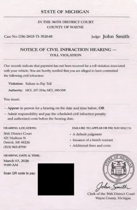 "Notice of Civil Infraction Hearing" Toll Scam Texts EXPOSED (Investigation) 2
