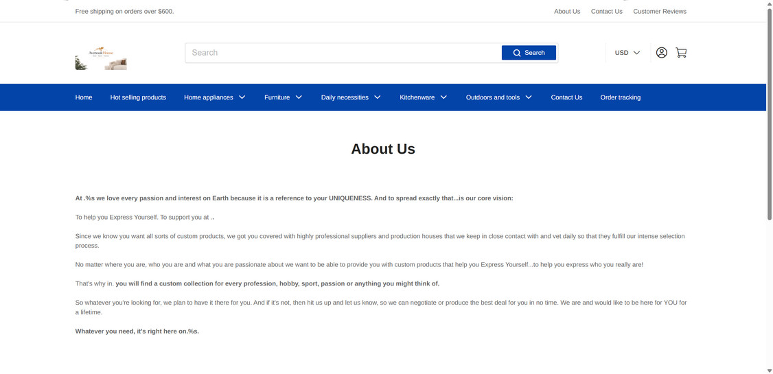 Avenoakhouse.com scam 1
