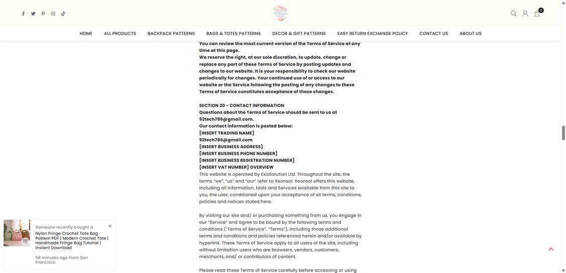Cloudcrochet.com scam 1