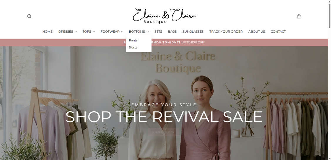 ElaineClaire boutique.com scam 1
