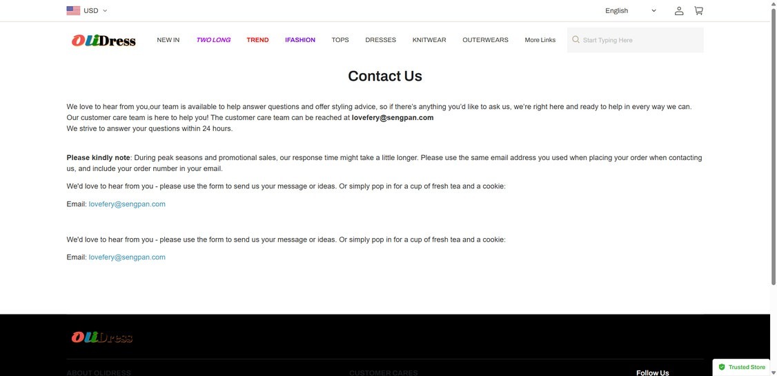 Olidress.com scam 1