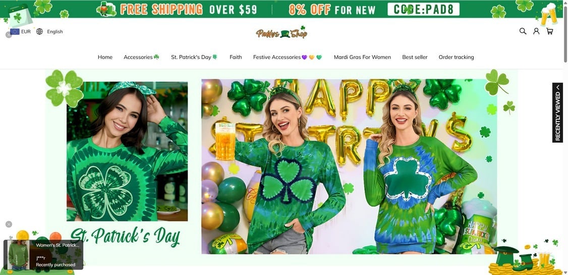 Paddysshop.com scam 1