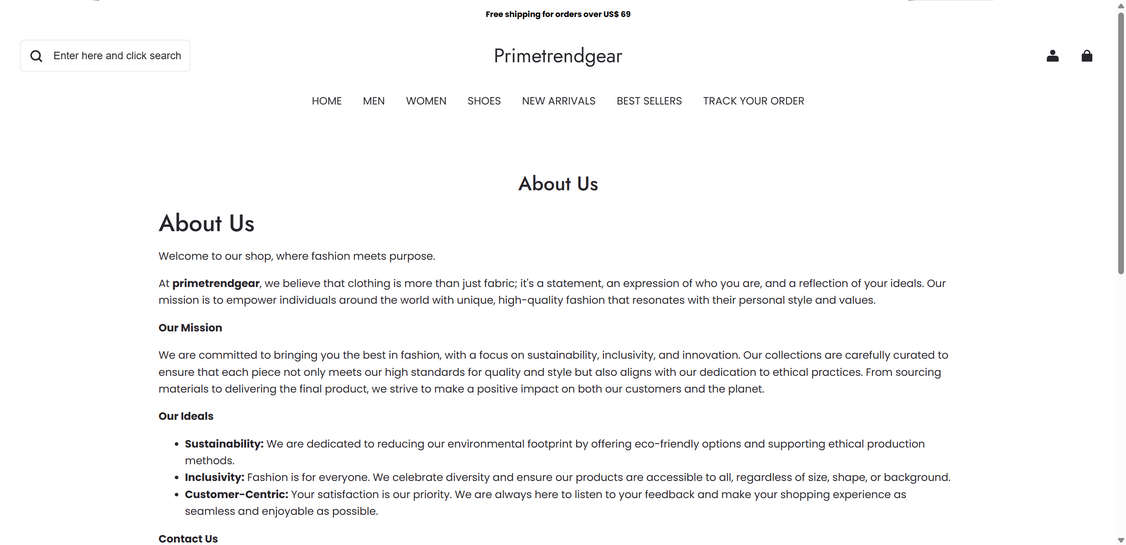 Primetrendgear.com scam 2