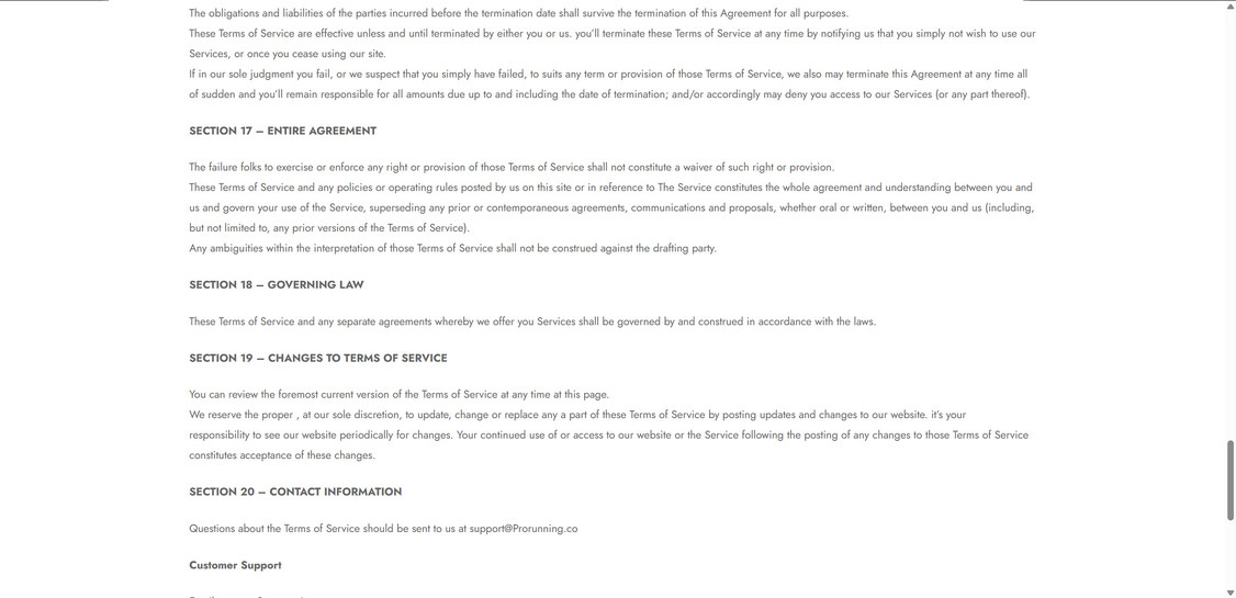 Prorunning.co scam 2