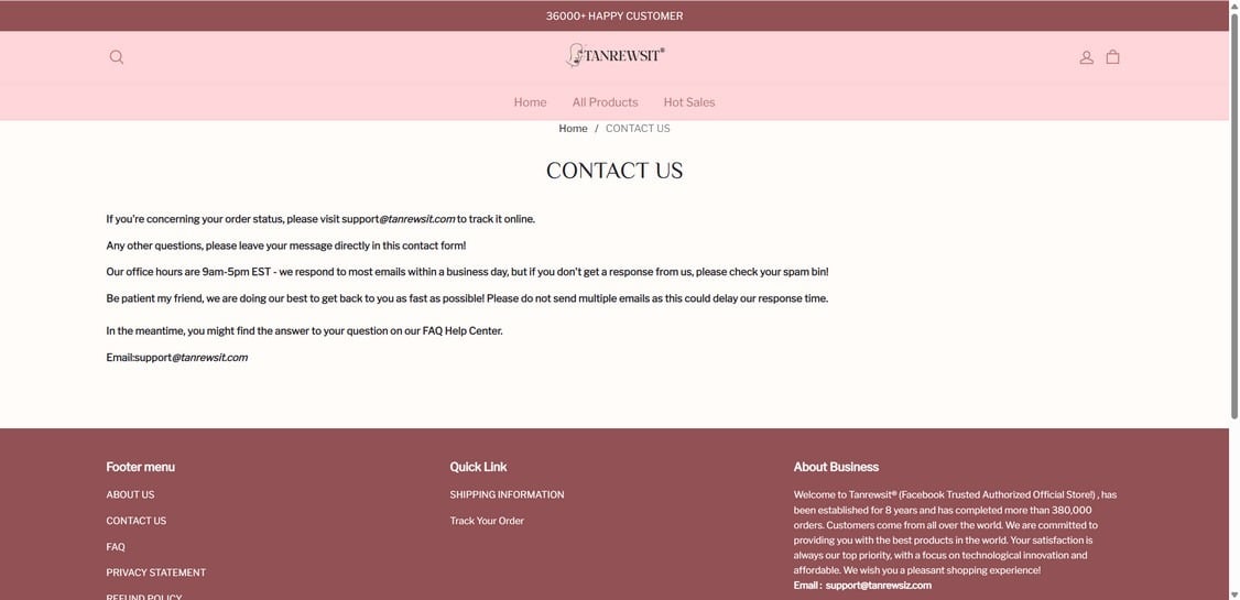 Tanrewsit.com scam 1