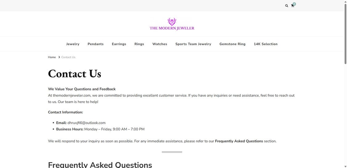 Themodernjeweler.com scam 1