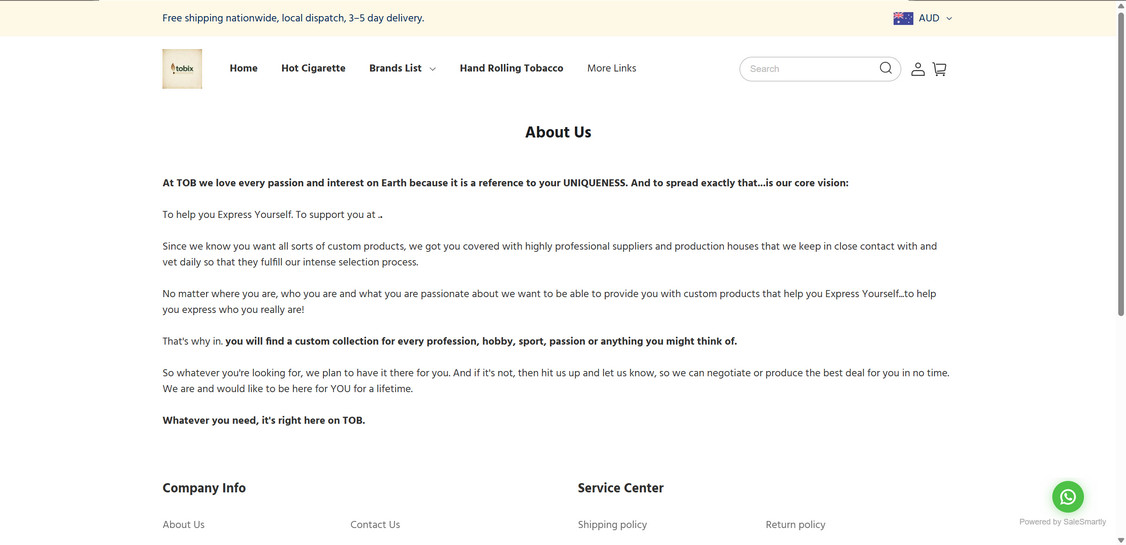 Tobc shop.com scam 1