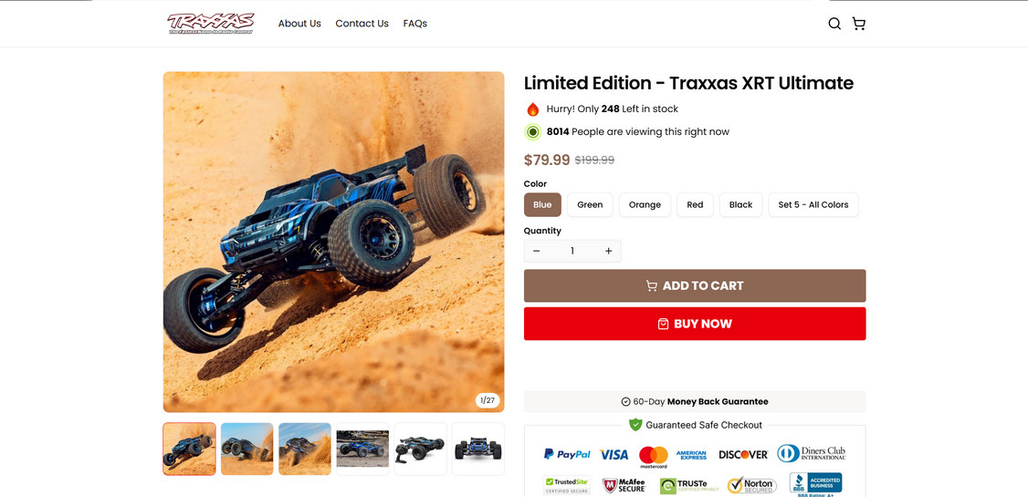 Traxxas xrt.qvc shopone.com scam 1