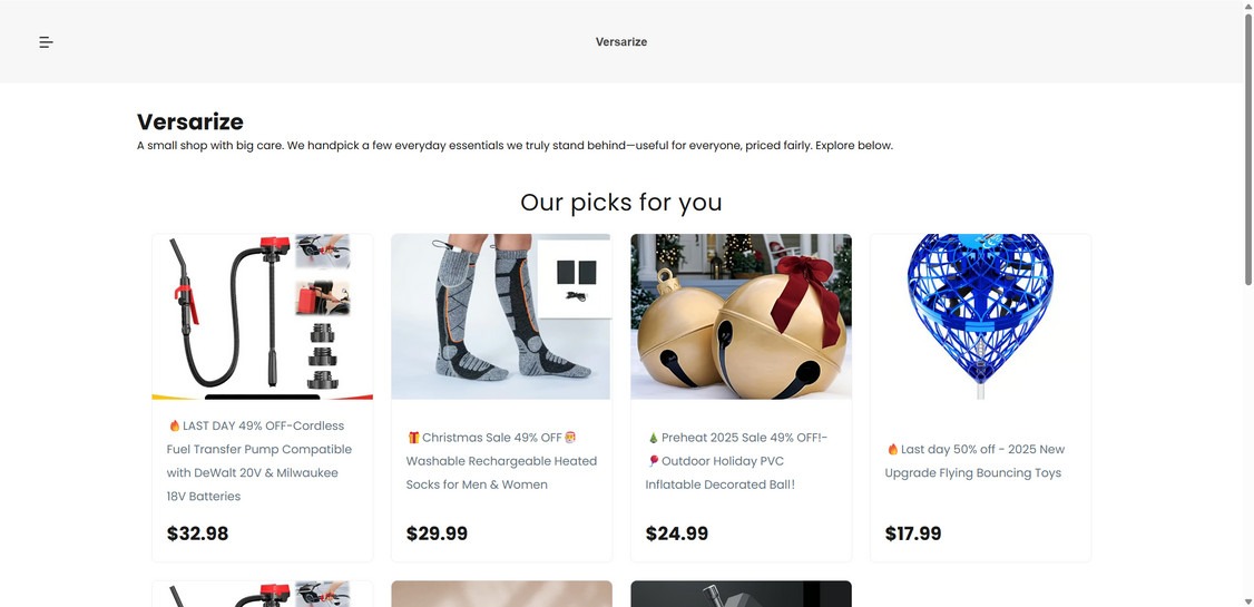 Versarize.com scam 1