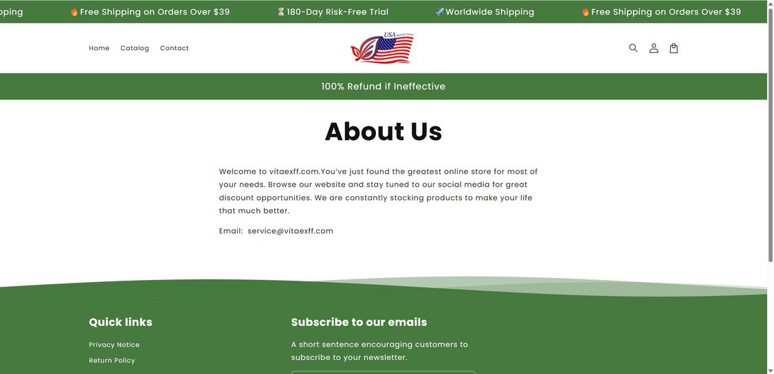 Vitaexff.com scam 1