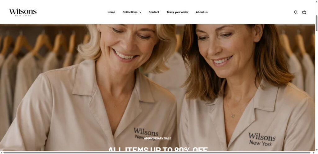 Wilsons New York Clothing Scam EXPOSED - FAKE Sale & Cheap Products 1 Wilsons newyork.com scam