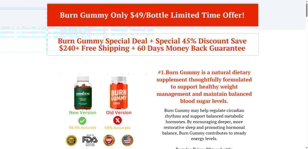 Burn Gummy Supplement EXPOSED – Scam Ads & Red Flags 1 1 90