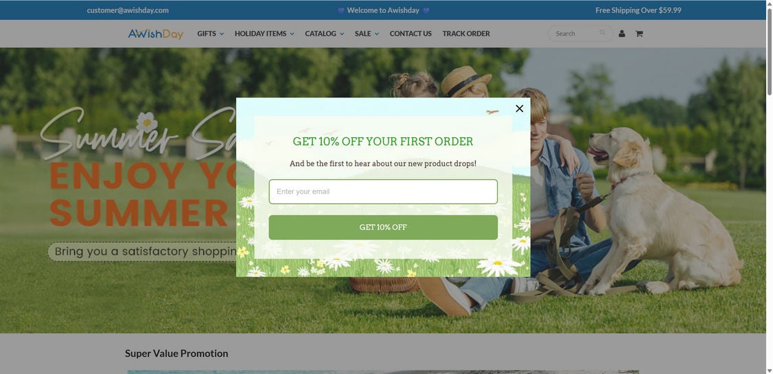 Awishday.com scam 1