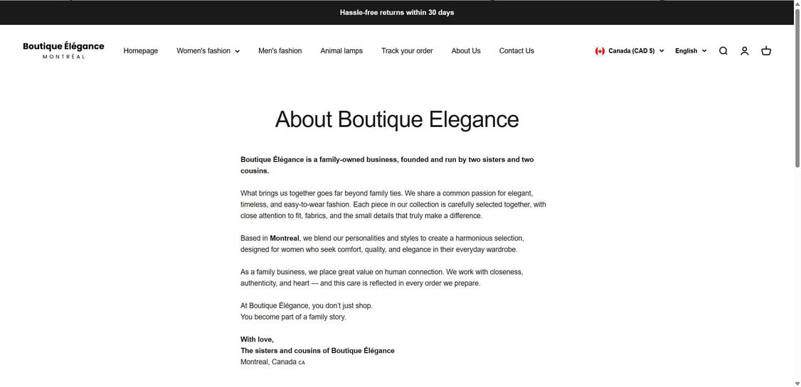 Boutique elegance.com scam 2