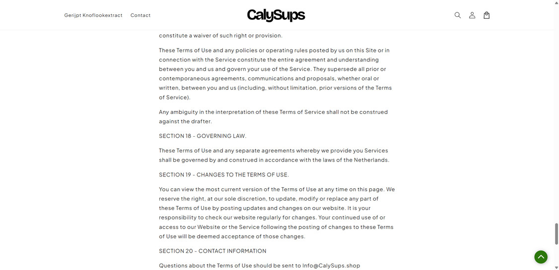 Calysups.nl scam 1