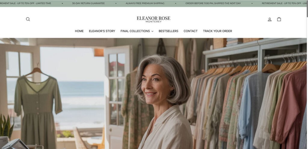 Eleanor Rose Monterey Clothing Sale – Scam or Legit? Review 1 Eleanor rose monterey.com scam