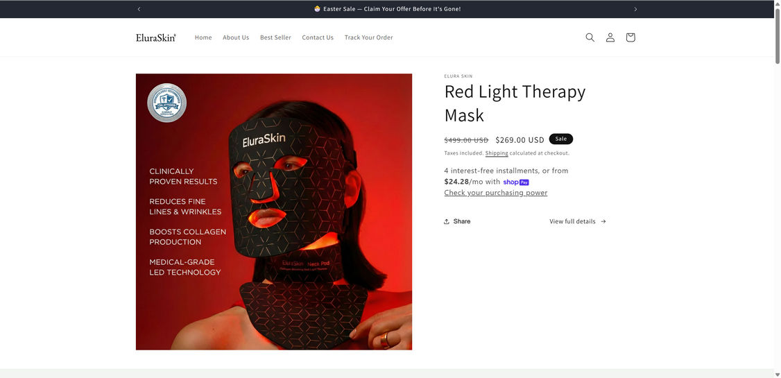 Eluraskin.co scam 1