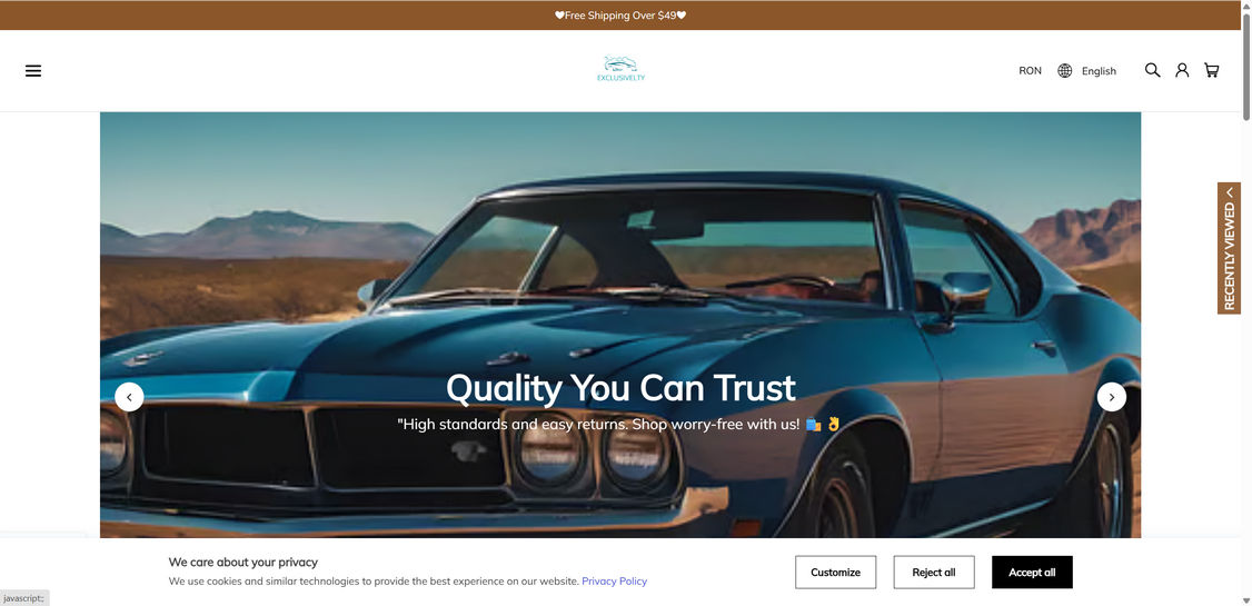 Exclusivelty.com scam 1