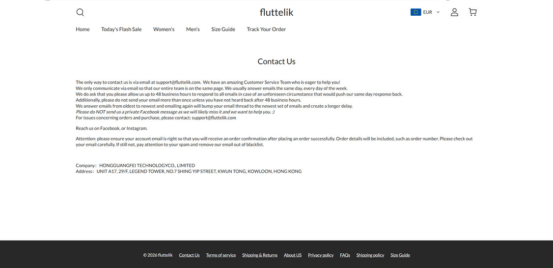 Fluttelik.com scam 1