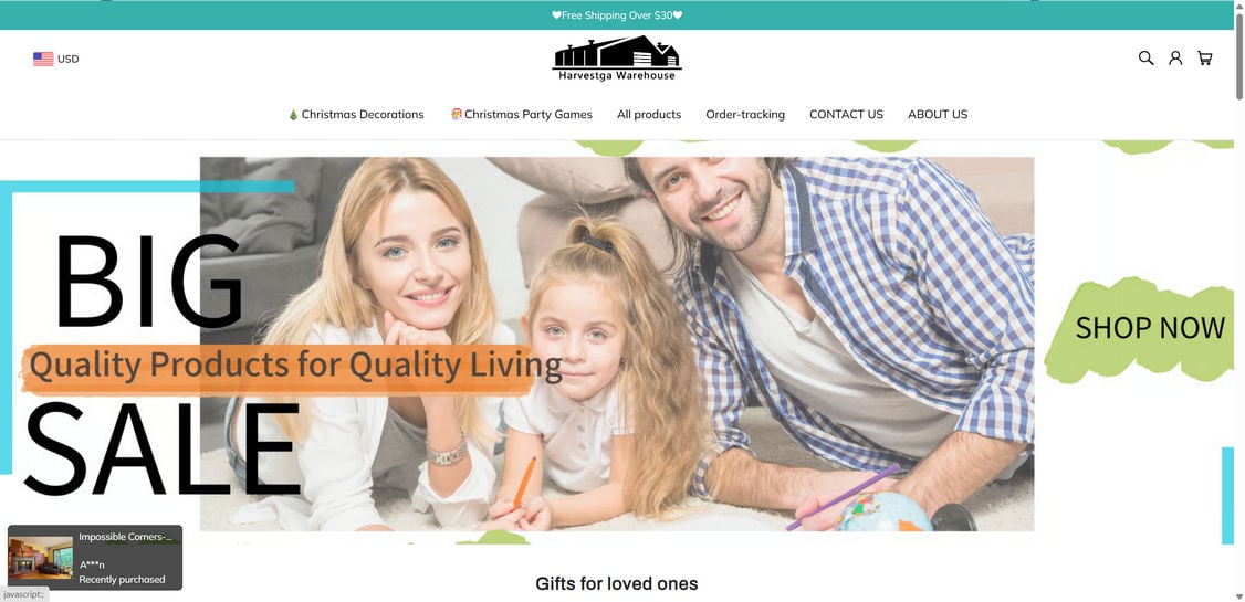 Harvestga.com scam 1